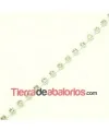 Cadena Plateada con Swarovski SS12 Cristal