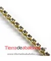 Cadena Dorada con Swarovski SS12 Cristal