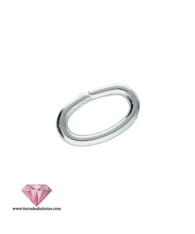 Anilla Oval 7,2x4,5mm, Plateada (10 uds.) Anilla Oval 7,2x4,5mm, Plateada (10 uds.)