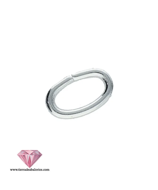 Anilla Oval 7,2x4,5mm, Plateada (10 uds.)