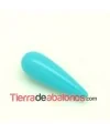 Turquesa Gota 30x10mm Agujero 1,2mm