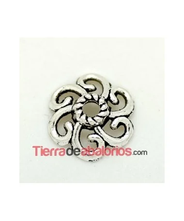 Casquilla Olas 12mm, Plateada