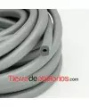 Cordón Regaliz de Caucho 10x7mm Hueco 4mm Gris Plata(20cm)