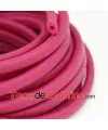 Cordón Regaliz de Caucho 10x7mm Hueco 4mm Fucsia Mate(20cm)