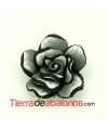 Flor Fimo 20mm Agujero 1,8mm Gris