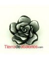 Flor Fimo 20mm Agujero 1,8mm Gris