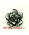 Flor Fimo 20mm Agujero 1,8mm Gris