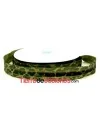 Lazo 23mm Estampado Leopardo Verde Centro Terciopelo