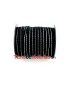 Cinta Terciopelo 10mm Negro Pespunte Blanco Cinta Terciopelo 10mm Negro Pespunte Blanco