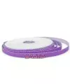 Lazo de Raso 10mm, Violeta Pespunte Blanco