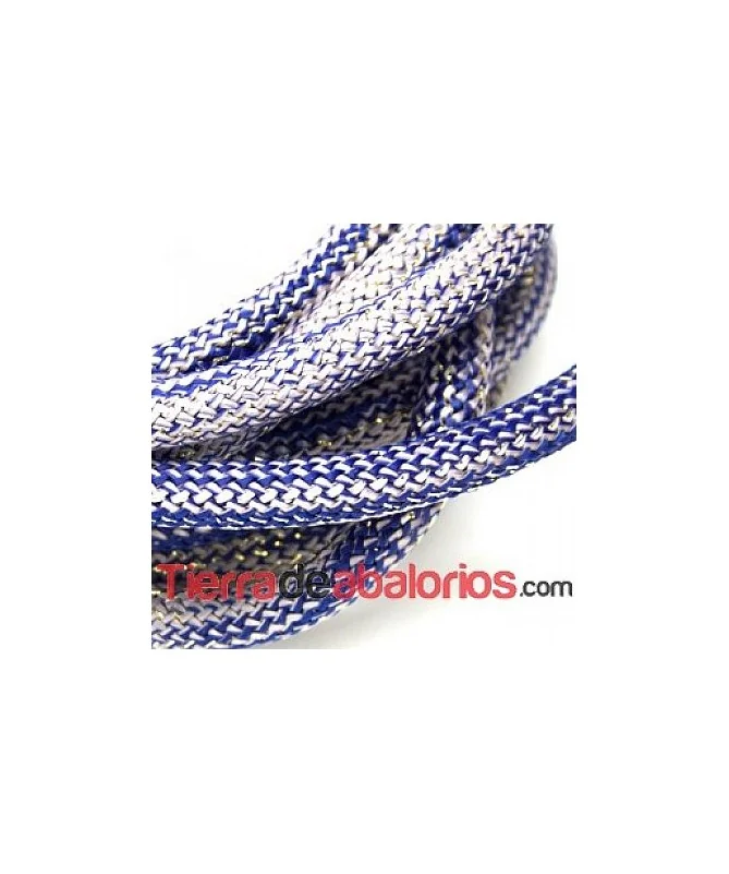 Cordón de Escalada 10mm Azul Marino, Gris y Oro (20cm)