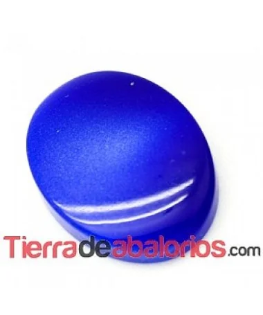 Cabujón Resina Ovalado 18x14mm Azul Electrico