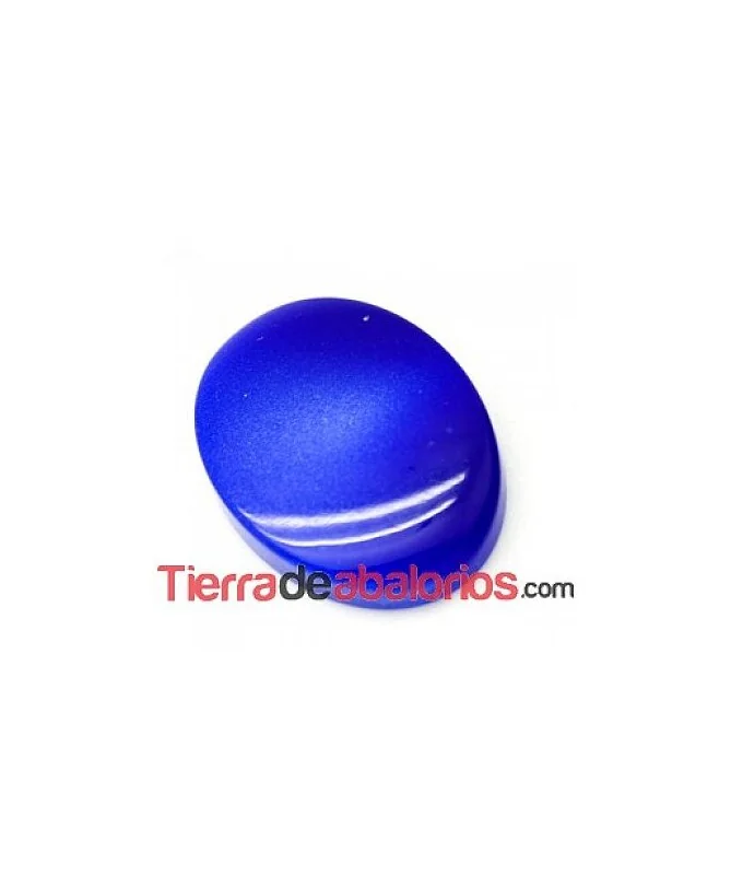 Cabujón Resina Ovalado 18x14mm Azul Electrico
