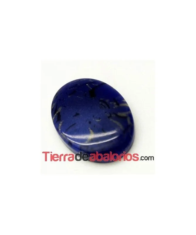 Cabujón Resina Ovalado 18x14mm Azul Marino