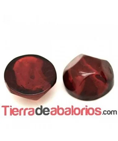 Resina Cabujón Redondo Irregular 15mm Vino Resina Cabujón Redondo Irregular 15mm Vino