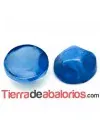Resina Cabujón Redondo Irregular 15mm Azul