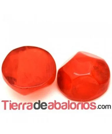 Resina Cabujón Redondo Irregular 15mm Rojo Resina Cabujón Redondo Irregular 15mm Rojo