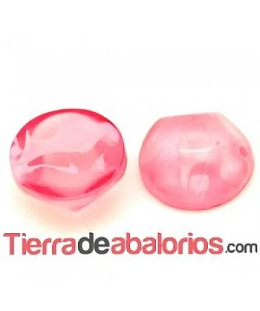 Resina Cabujón Redondo Irregular 15mm Rosa