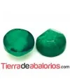 Resina Cabujón Redondo Irregular 15mm Verde
