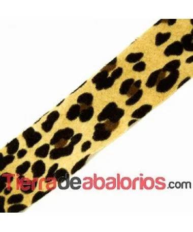 Cinta de Lycra Italiana Ancho 3cm. Leopardo