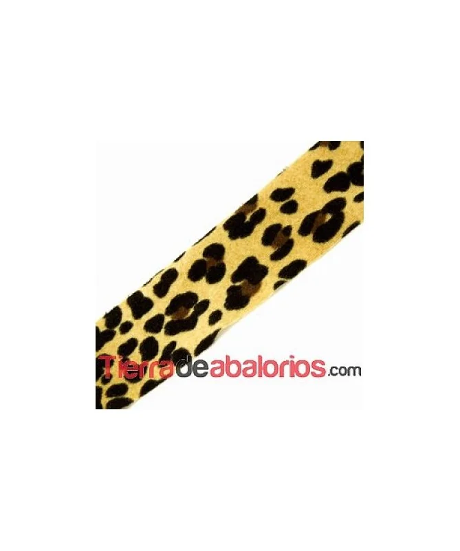 Cinta de Lycra Italiana Ancho 3cm. Leopardo