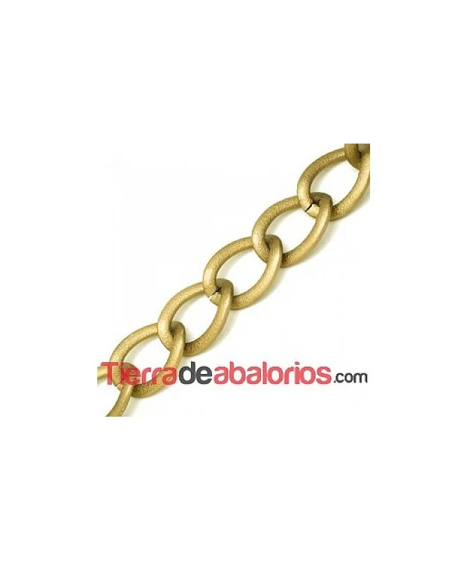 Cadena de Aluminio 45x34mm, Oro Viejo Rugoso