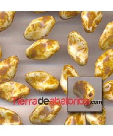 Entrepieza Hélice 22x14mm Agujero 1,5mm Blanco Picasso.