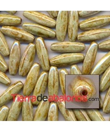 Tubo 22x8mm Agujero 1,3mm Verde Seda