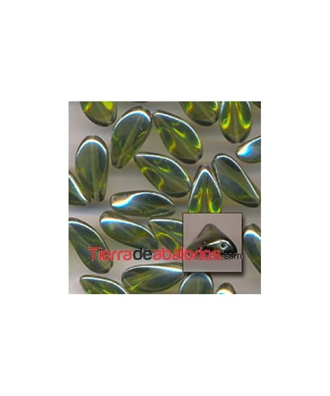 Entrepieza Torcida 24x13mm Olivine Irisado Entrepieza Torcida 24x13mm Olivine Irisado