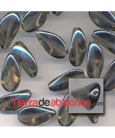 Entrepieza Torcida 24x13mm Gris Irisado Entrepieza Torcida 24x13mm Gris Irisado