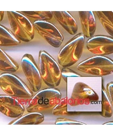 Entrepieza Torcida 24x13mm Ambar Irisado Entrepieza Torcida 24x13mm Ambar Irisado