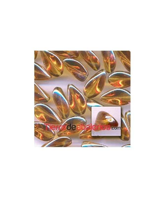 Entrepieza Torcida 24x13mm Ambar Irisado