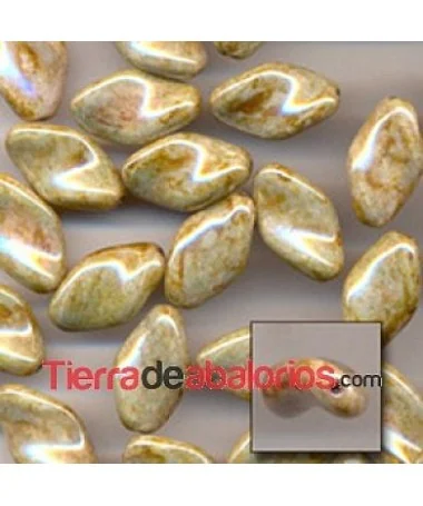 Entrepieza Hélice 22x14mm Agujero 1,5mm Verde Seda