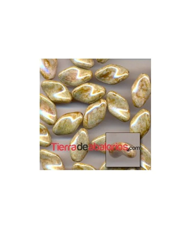Entrepieza Hélice 22x14mm Agujero 1,5mm Verde Seda