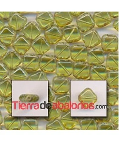 Rombo 12mm Olivine con Efecto Picasso Rombo 12mm Olivine con Efecto Picasso
