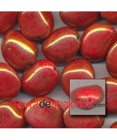 Tumble 26x22mm Agujero 1,7mm Coral Vetas