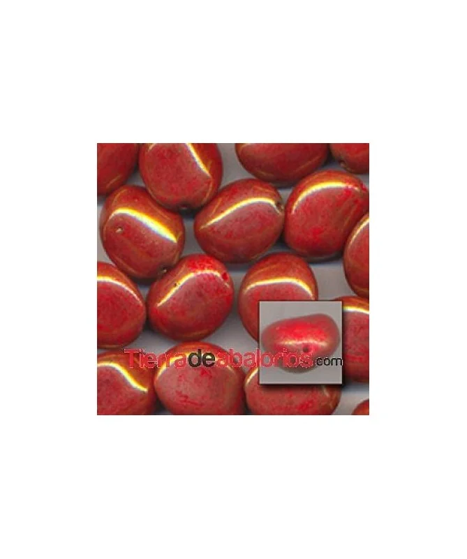 Tumble 26x22mm Agujero 1,7mm Coral Vetas