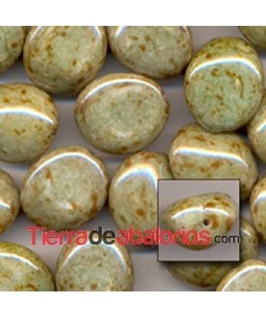 Tumble 26x22mm Agujero 1,7mm Verde Seda