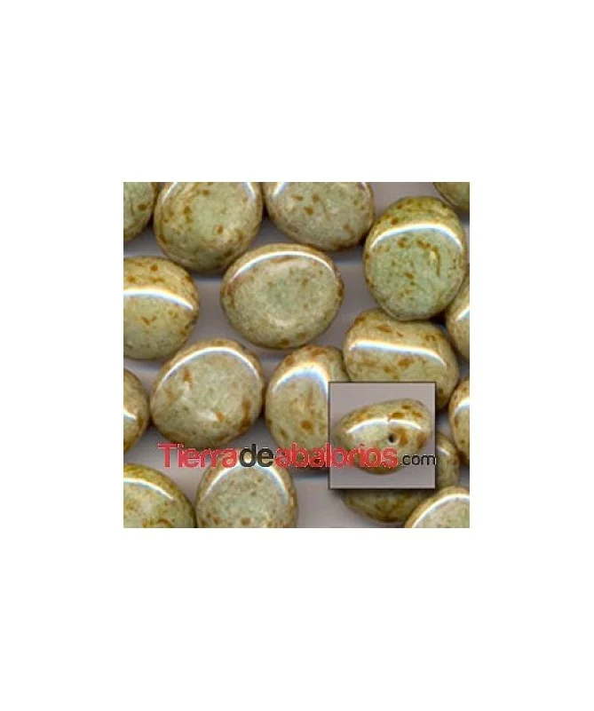 Tumble 26x22mm Agujero 1,7mm Verde Seda