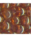 Perla de Cristal Checo 14mm, Agujero 1,2mm Fucsia Irisado