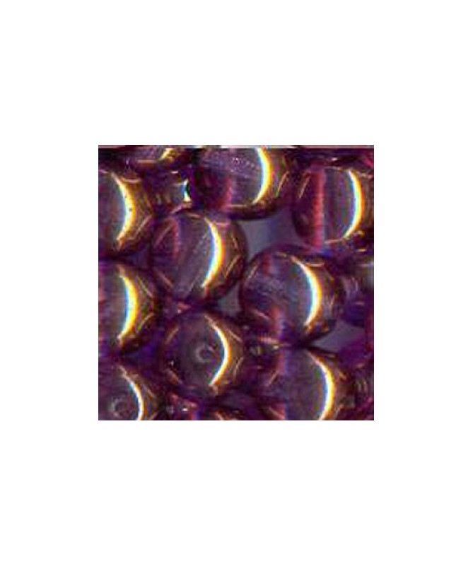 Perla de Cristal Checo 14mm, Agujero 1,2mm Lila Irisado