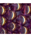 Perla de Cristal Checo 14mm, Agujero 1,2mm Lila Irisado