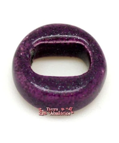 Cerámica Aro 18mm Agujero 10x7mm Morado Cerámica Aro 18mm Agujero 10x7mm Morado