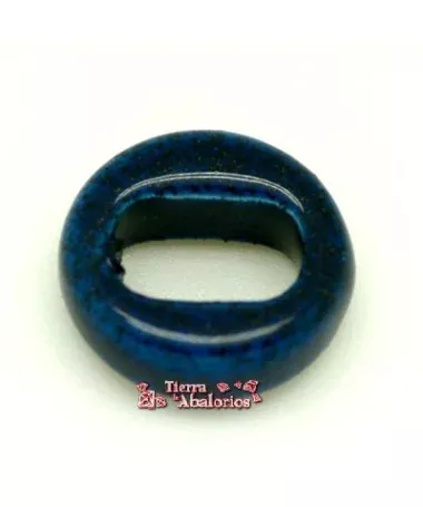 Cerámica Aro 18mm Agujero 10x7mm Azul Marino Cerámica Aro 18mm Agujero 10x7mm Azul Marino