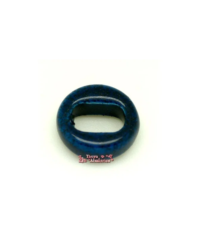Cerámica Aro 18mm Agujero 10x7mm Azul Marino Cerámica Aro 18mm Agujero 10x7mm Azul Marino