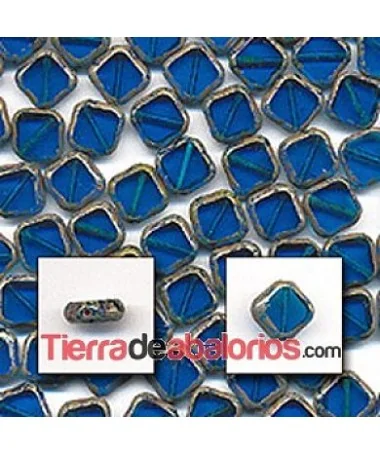 Rombo 12mm Azul Capri con Efecto Picasso Rombo 12mm Azul Capri con Efecto Picasso