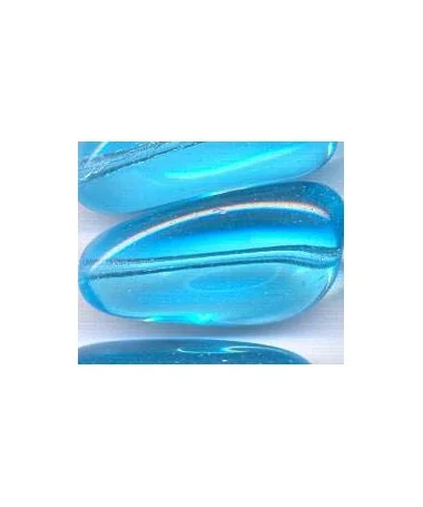 Tubo Irregular 33x19mm Agujero 2mm, Aguamarina Tubo Irregular 33x19mm Agujero 2mm, Aguamarina