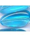 Tubo Irregular 33x19mm Agujero 2mm, Aguamarina