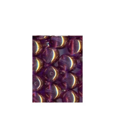 Perla de Cristal Checo 12mm Lila Irisado