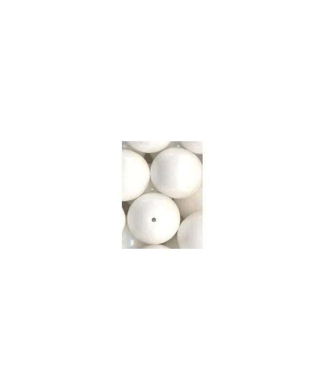 Perla de Cristal Checo 12mm Blanco AB